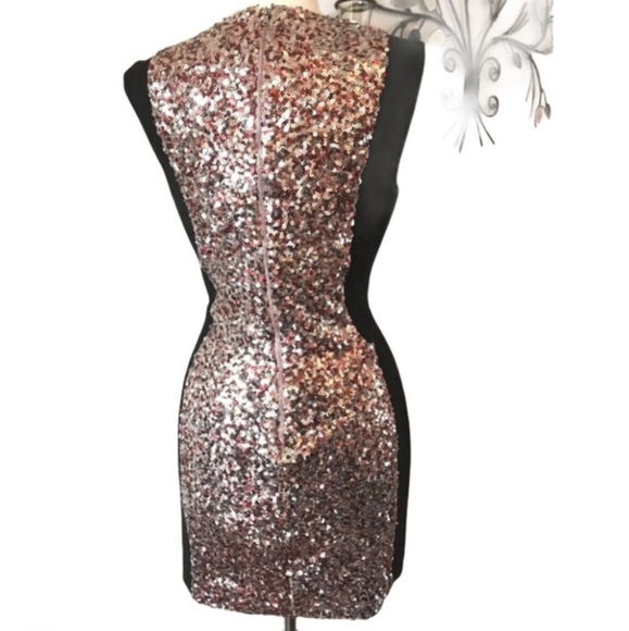 FRENCH CONNECTION Lunar Pink Sequin Bodycon Dress - Picture 2 of 6